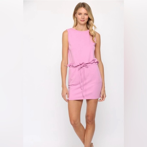 Excellent condition Fate Elastic Waist Terry Dress, Pink-Purple, Size L - Picture 9 of 11